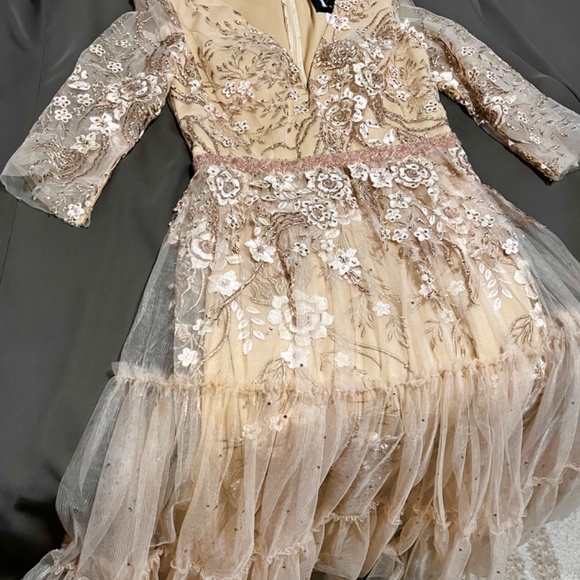 Mac Duggal champagne midi gown - Picture 4 of 5